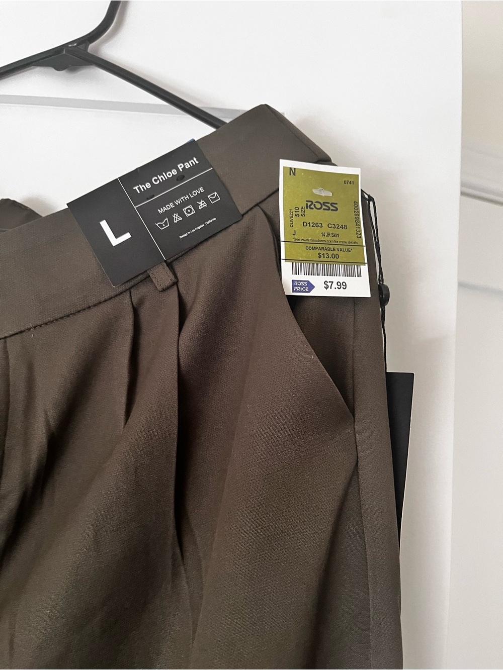 The Chloe Pant in Olive Brown